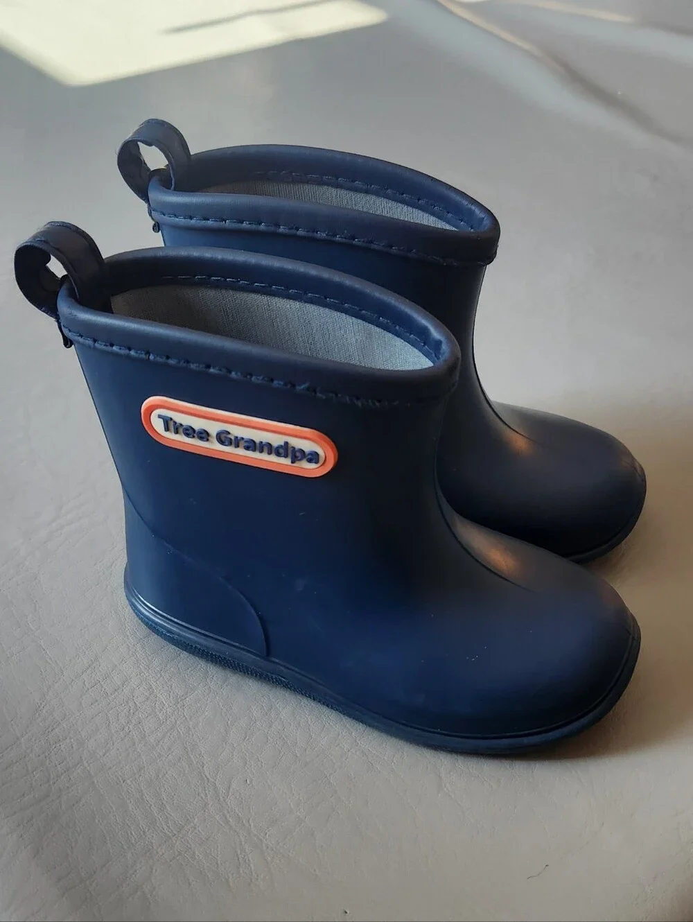 Tree Grandpa Navy Toddler Rain Boot Size 6